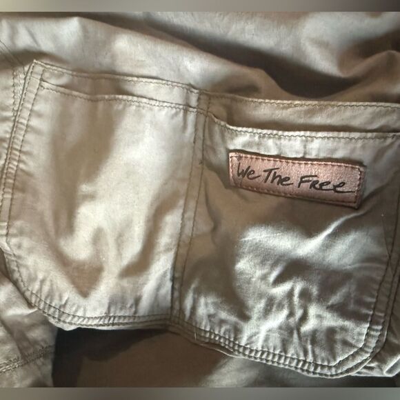 Free People Hideaway Tote Bag Canvas Leather Brown Beige Boho Oversized - Picture 8 of 9